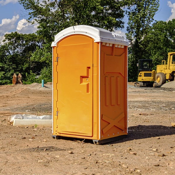 how often are the portable restrooms cleaned and serviced during a rental period in Effingham